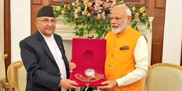 PM Oli And Modi Exchange Views