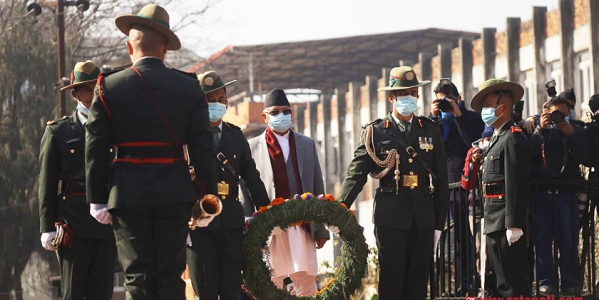 प्रधानमन्त्रीद्वारा शहीदप्रति श्रद्धाञ्जली अर्पण, (फोटो/भिडियो)मा हेर्नुहोस्