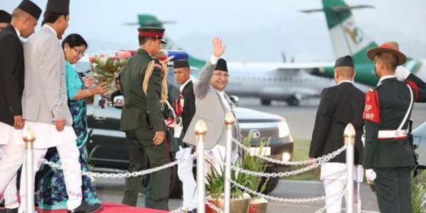 Prime Minister Oli leaves for Europe