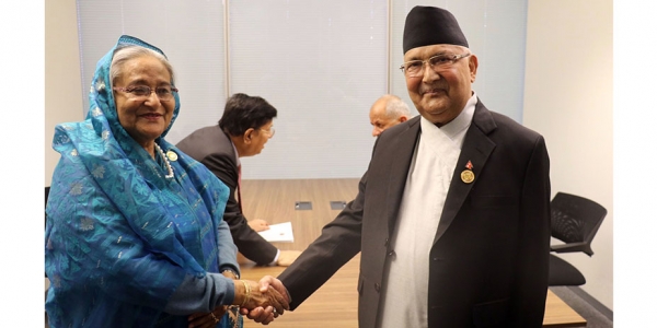 PM Oli Holds Talks With Bangladeshi PM And Pakistani President