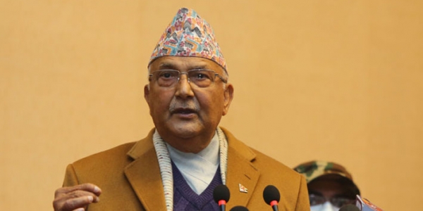 PM Oli lays foundation stone for 165 road projects