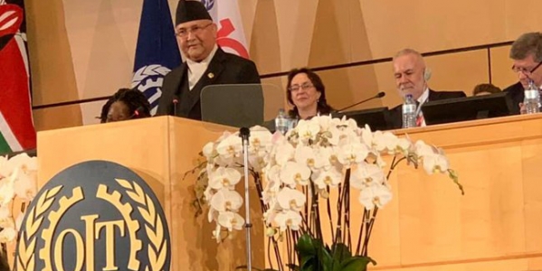 PM Oli Addresses ILO Centenary Session