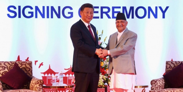 Nepal and China sign and exchange 20 agreements