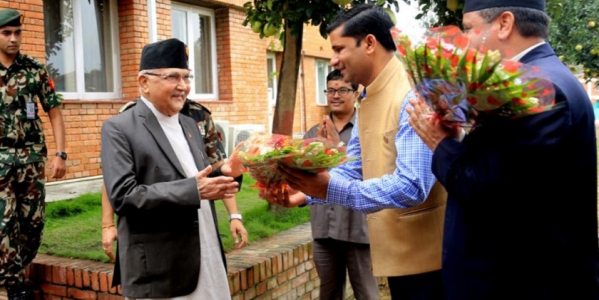 प्रधानमन्त्री ओलीद्वारा प्रधानमन्त्री निवास भवनको शिलान्यास